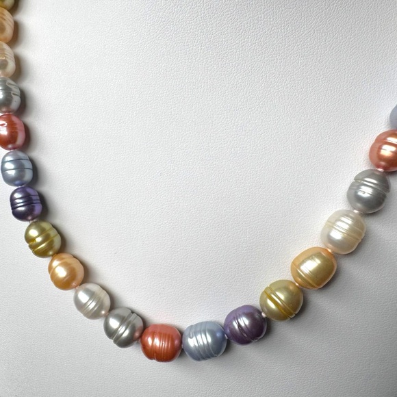 Honora 20” Multicolor Freshwater Pearl Necklace + Stretch Bracelets Sterling 925 - Picture 13 of 16